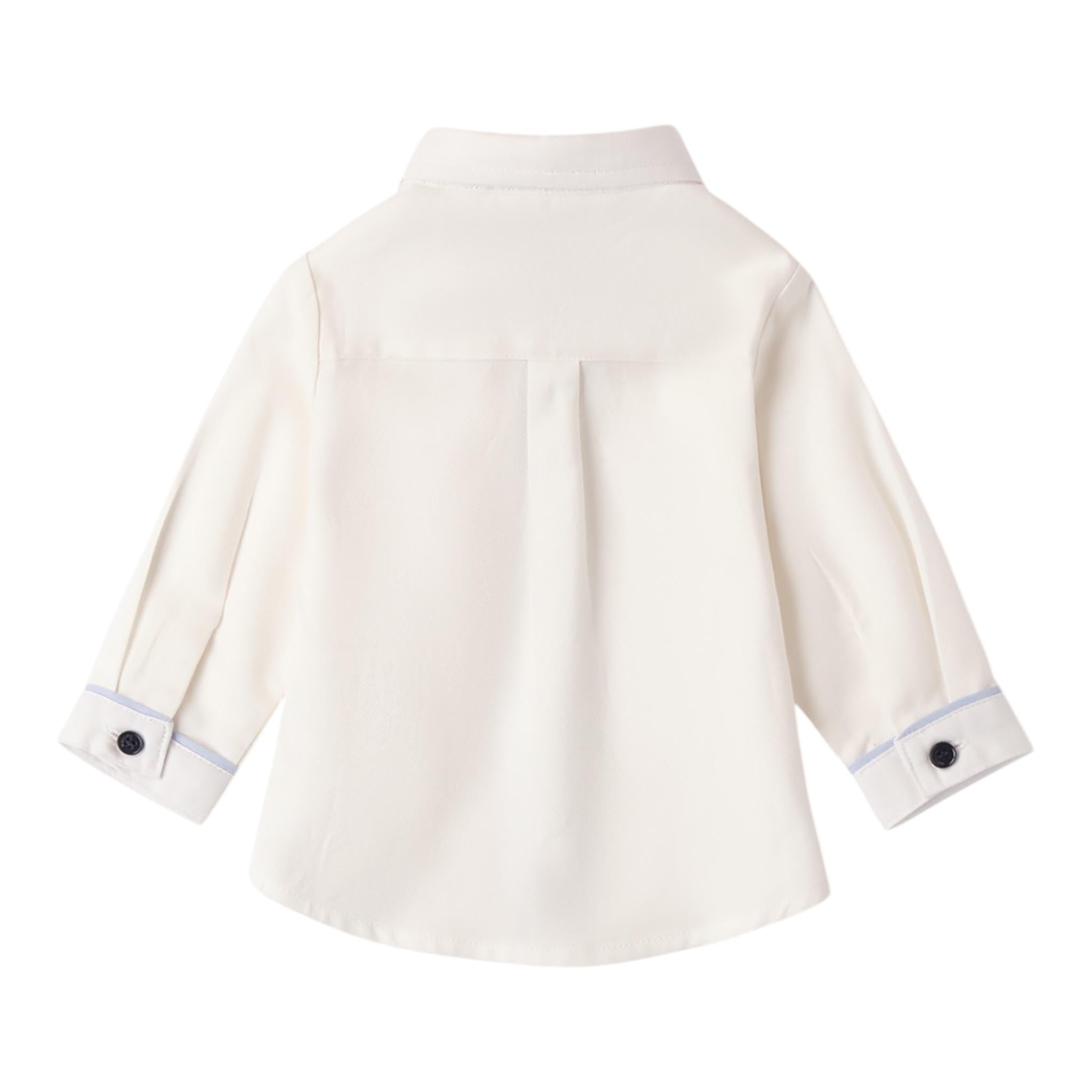 MINI BANDA camicia tinta unita manica lunga Bianco per Neonato A601 BIANCO MINI BANDA 