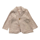 Zhoe &amp; Tobiah Cream Striped Solid Color Jacket For Baby