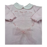 Nanan Tutina Manica Lunga Tinta Unita con Ricami per Neonata E2440201R ROSA NANAN 