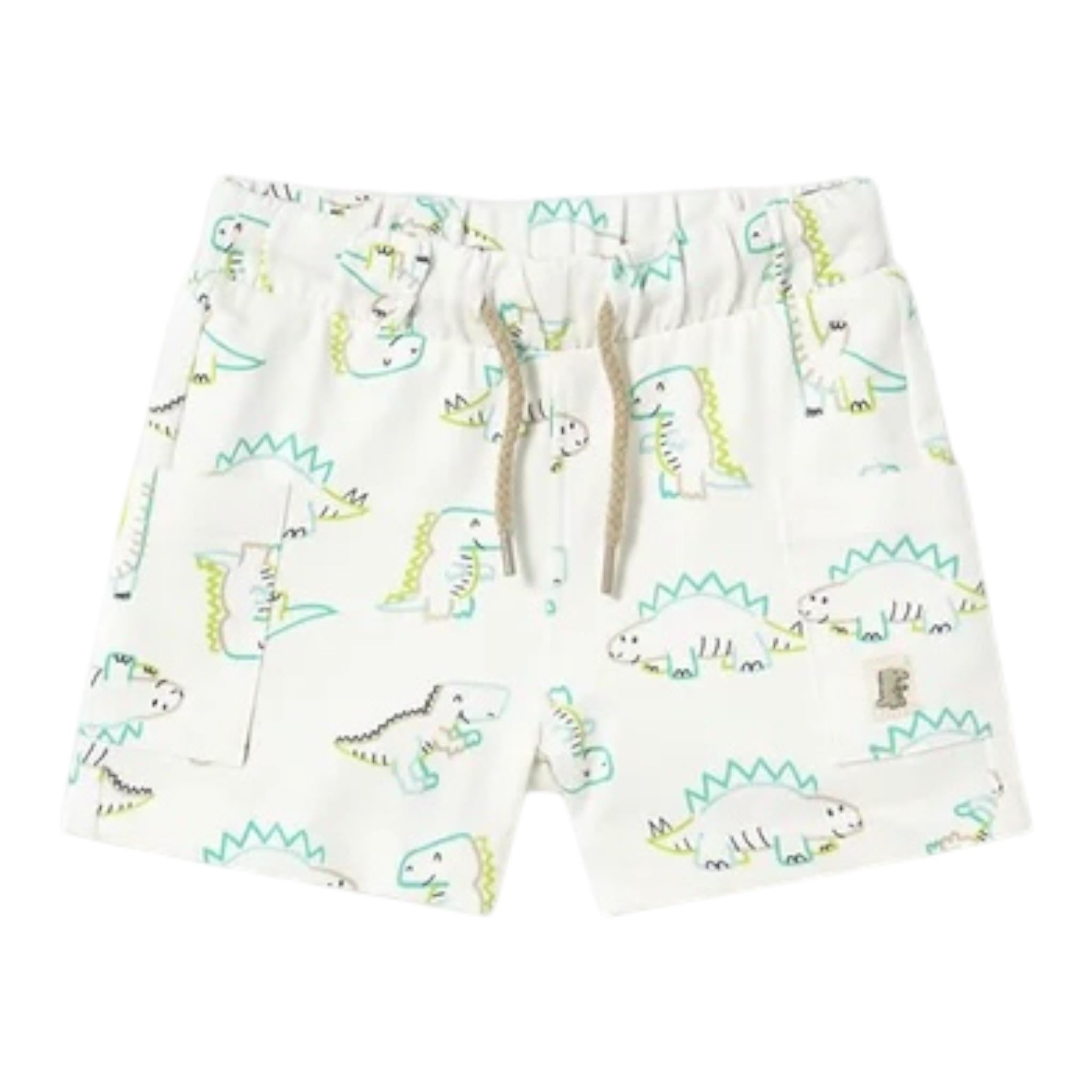 Mayoral Bermuda Tinta Unita con Stampa per Neonato 1244 BIANCO MAYORAL 