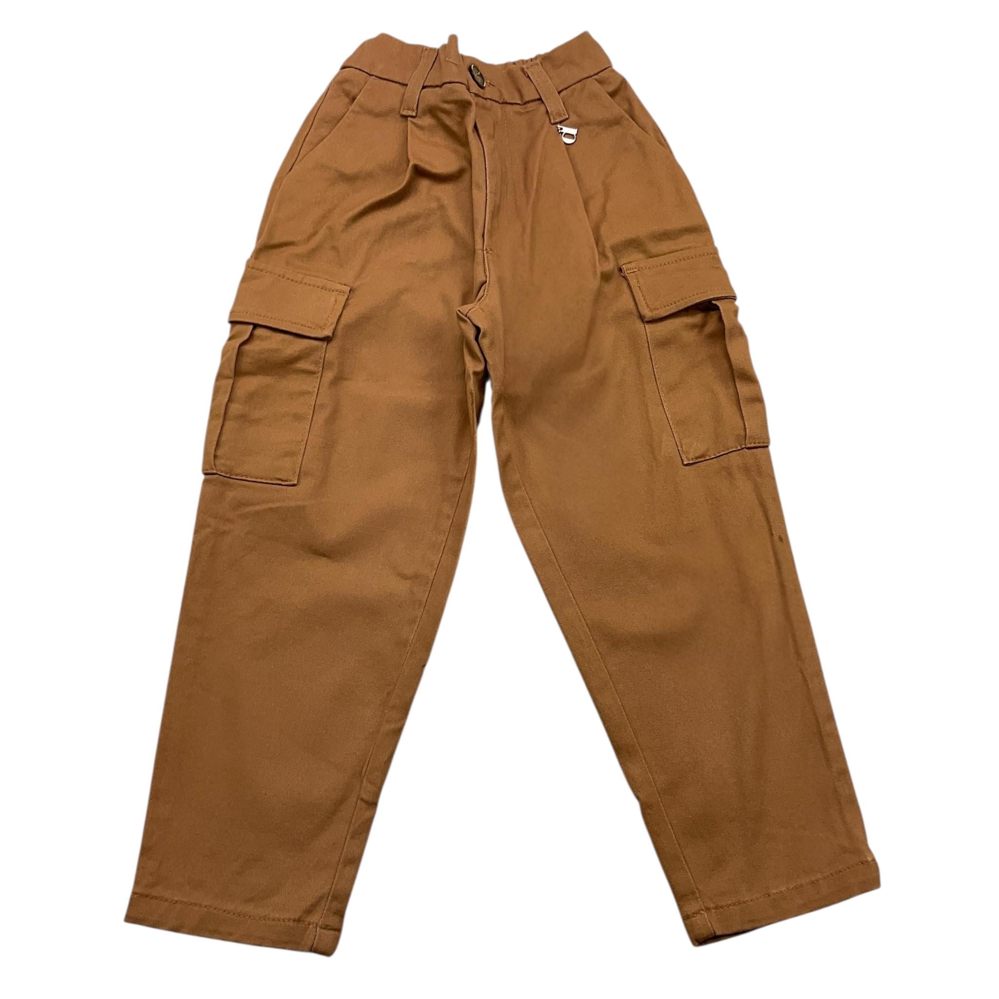 DIXIE pantalone tinta unita cn elastico in vita Marrone per Bambina PHT1132G67 MARRONE DIXIE 