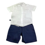Trussardi Completo 2 Pezzi Bicolore Camicia-Bermuda per Bambino TBP25013CL BIANCO/BLU TRUSSARDI 