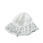Cnd Cappello Tinta Unita con Ricami per Neonata 50120010 BIANCO CND 