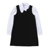 Moschino Set Sleeveless Dress With Long Sleeve Shirt White/Black For Girls