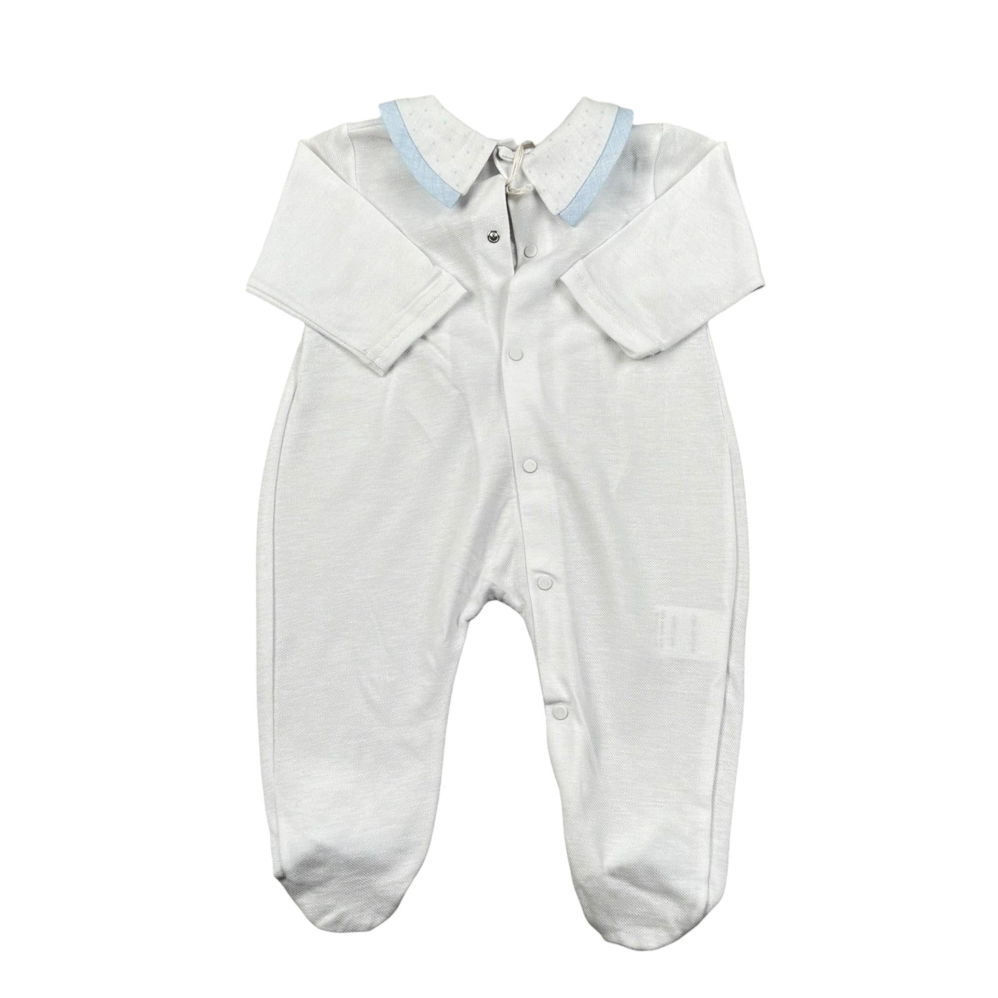 La Stupenderia Tutina Tinta Unita con Stampa per Neonato TBTT51 BIANCO LA STUPENDERIA 