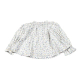 A' La Page Camicia Tinta Unita con Fantasia Fiori per Bambina AL27J BIANCO A' LA PAGE 