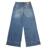 Pinko Jeans Palazzo Model Solid Color Blue For Girls