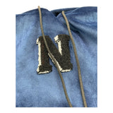 NEVER TOO felpa tinta unita in velluto con cappuccio Blu per Bambino NT2087R BLU NEVER TOO 