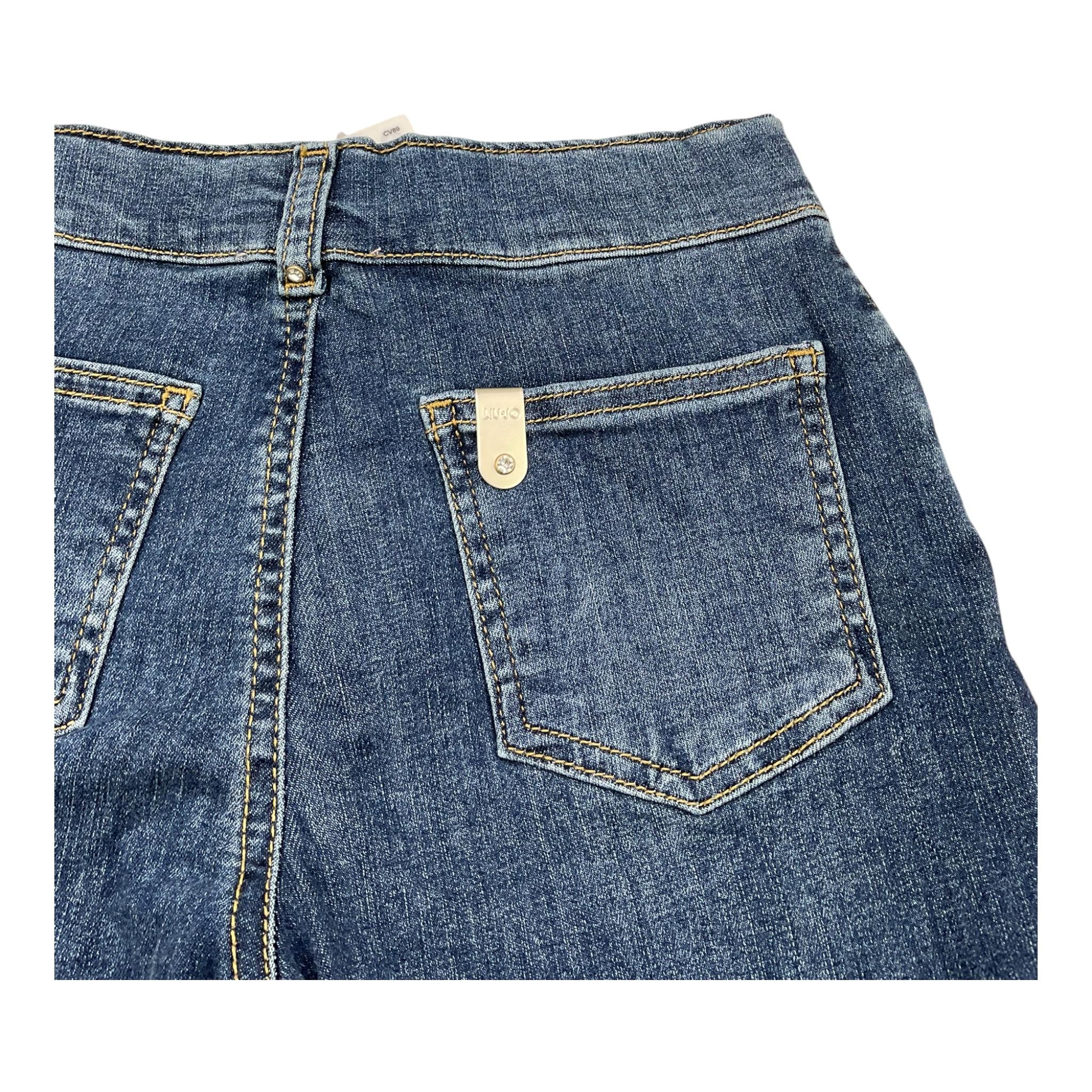 LIU JO jeans tinta unita con girovita regolabile Blu per Bambina KF4132 BLU LIU JO 