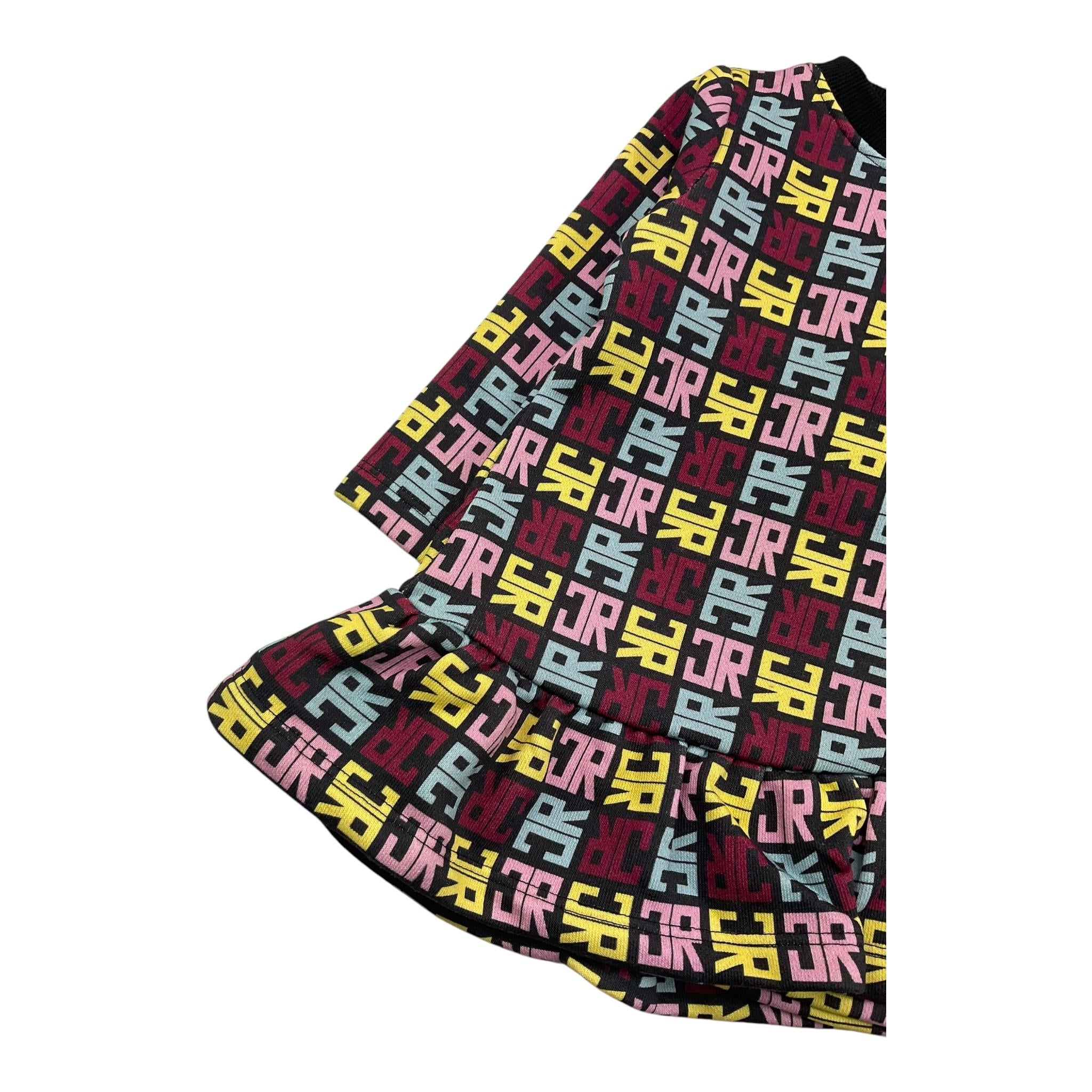 JOHN RICHMOND abito manica lunga fantasia logo Nero per Neonata RIA25085VE NERO JOHN RICHMOND 