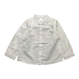 Mayoral Plain Shirt With Korean Collar And Micropattern White For Newborn