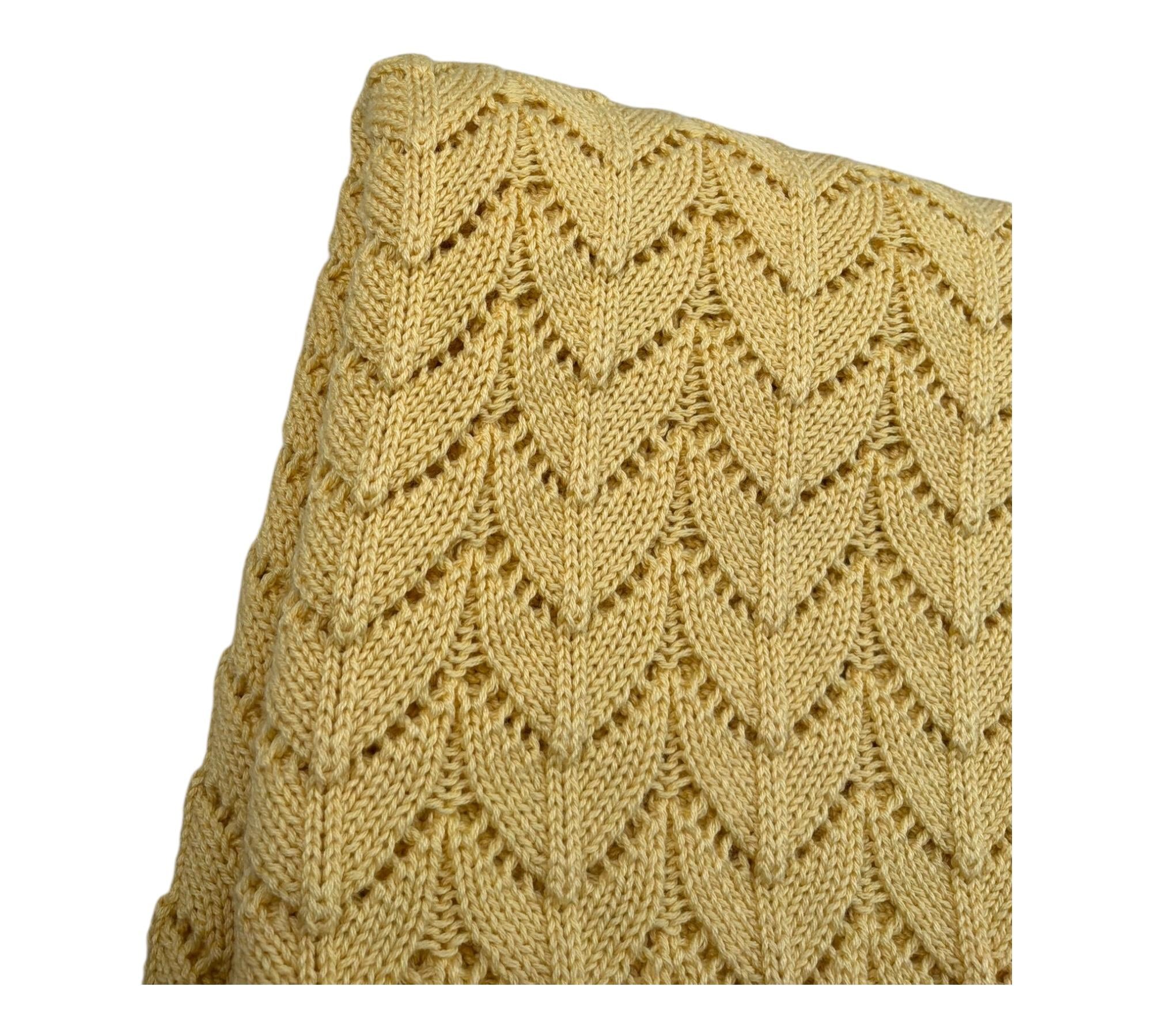 Wedoble Coperta Tinta Unita Traforato per Neonata V2507306A GIALLO WEDOBLE 