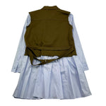 VICOLO abito manica lunga con finto gilet Verde/azzurro per Bambina 3141V00049X VERDE/AZZURRO VICOLO 