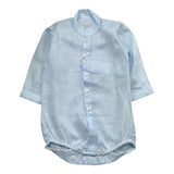 Manuel & Frank Camicia Tinta Unita con Collo Coreano Modello Body per Neonato MF3059I AZZURRO MANUEL & FRANK 