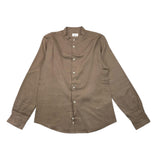 Manuel Ritz Mud Solid Color Mandarin Collar Shirt For Boys