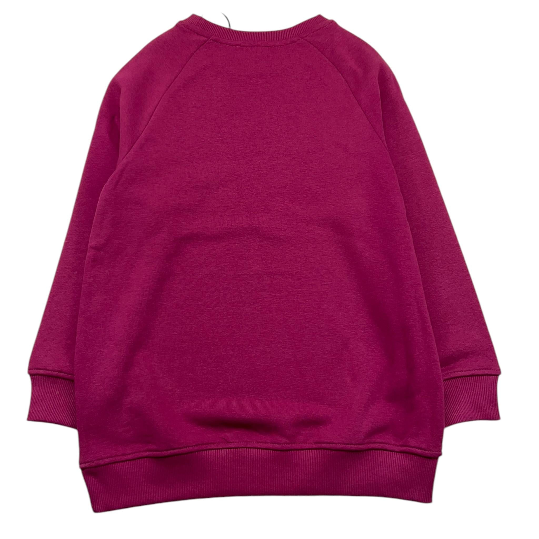 TRUSSARDI abito felpa girocollo tinta unita con logo Fuxia per Bambina TGA25012VE FUXIA TRUSSARDI 