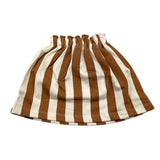 Aventiquattrore Solid Color Skirt with White Striped Pattern for Baby Girl