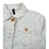 Manila Grace Giubbino In Denim Tinta Unita per Bambina MG2696 BIANCO MANILA GRACE 