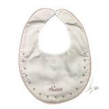 Chicco Plain Bib With Contrasting Embroidery White For Newborn