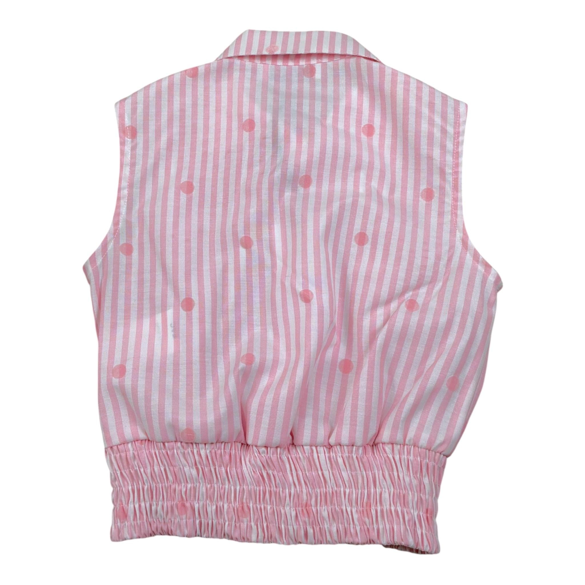Gaelle Camicia Bicolore con Fantasia A Righe Bianco/Rosa per Bambina 2746C00497 BIANCO/ROSA GAELLE 