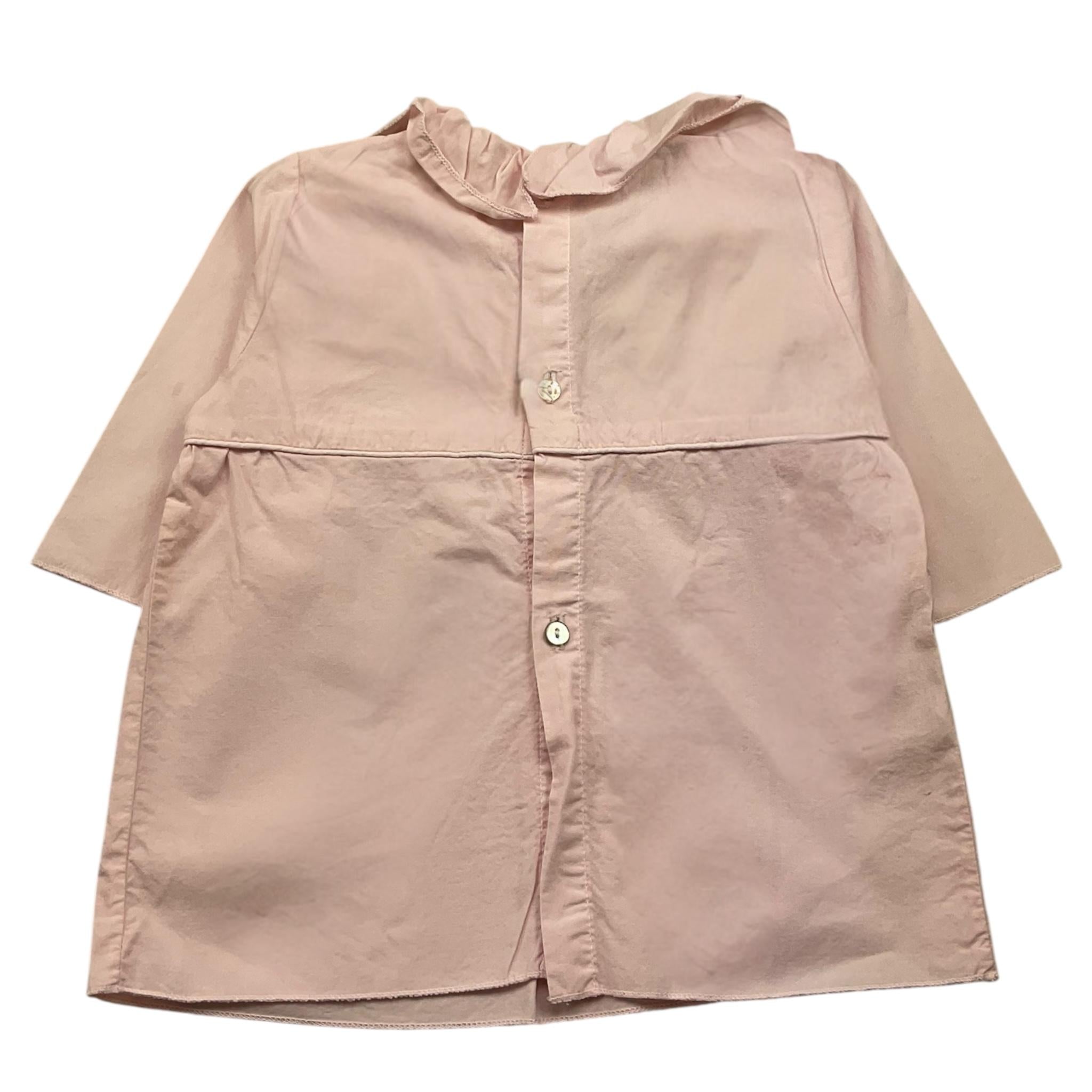 ZERO AMPERE camicia manica lunga tinta unita con colletto Rosa per Neonata RIO ROSA ZERO AMPERE 