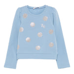 LIU JO felpa chiusa girocollo tnta unita con brillantini Azzurro per Neonata KF4108 AZZURRO LIU JO 