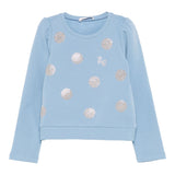 LIU JO felpa chiusa girocollo tnta unita con brillantini Azzurro per Neonata KF4108 AZZURRO LIU JO 