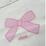 Le Bebe' Coperta Tinta Unita con Stampa per Neonata LBG1942 BIANCO LE BEBE' 