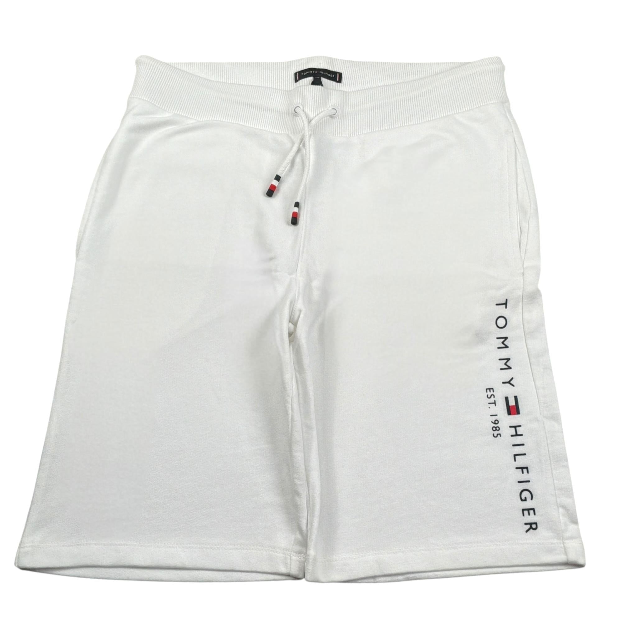 Tommy Hilfiger Bermuda tinta unita con Logo Bianco per Bambino KB0KB08361X BIANCO TOMMY HILFIGER 