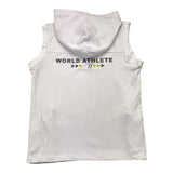Yours Solid Color Sleeveless Hoodie With White Hood For Boys
