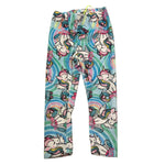 MOUSSE leggins tinta unita in velluto con stampa unicorno Azzurro per Neonata HKLBF361 AZZURRO MOUSSE 