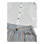 Barcellino Completo 2 Pezzi Camicia-Bermuda per Bambino 120110NJX BIANCO BARCELLINO 