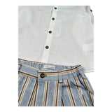 Barcellino Completo 2 Pezzi Camicia-Bermuda per Bambino 120110NJX BIANCO BARCELLINO 