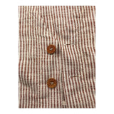 Zhoe &amp; Tobiah Solid Color White Striped Vest For Baby