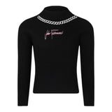 JOHN RICHMOND maglia mezza collo tinta unita con applicazioni Nero per Neonata RGA24080MANX NERO JOHN RICHMOND 