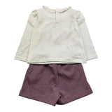 MAYORAL completo 2pz short-shirt bicolore Bianco/rosa per Neonata 2253X BIANCO/ROSA MAYORAL 