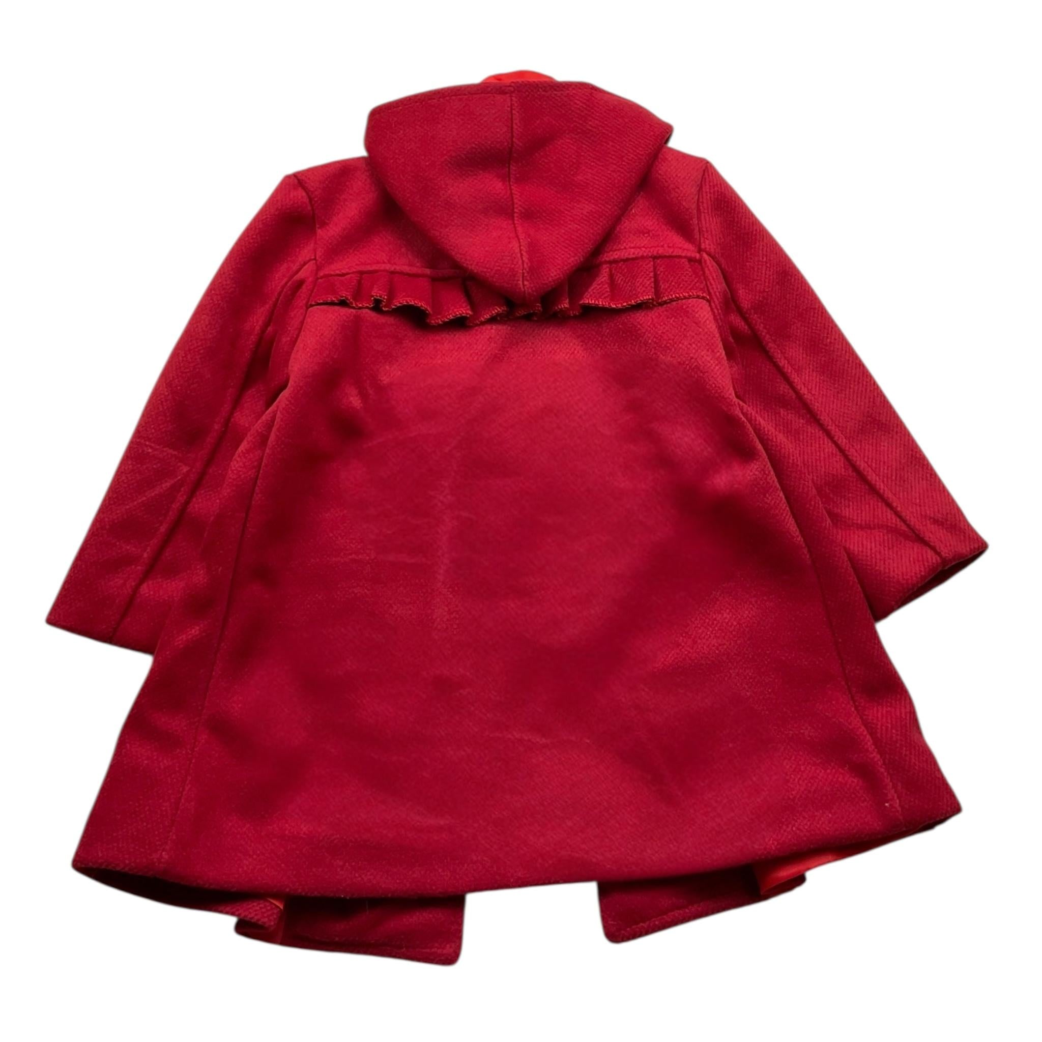 AZZURRA cappotto tinta unita cn cappuccio Rosso per Neonata 2427 ROSSO AZZURRA 