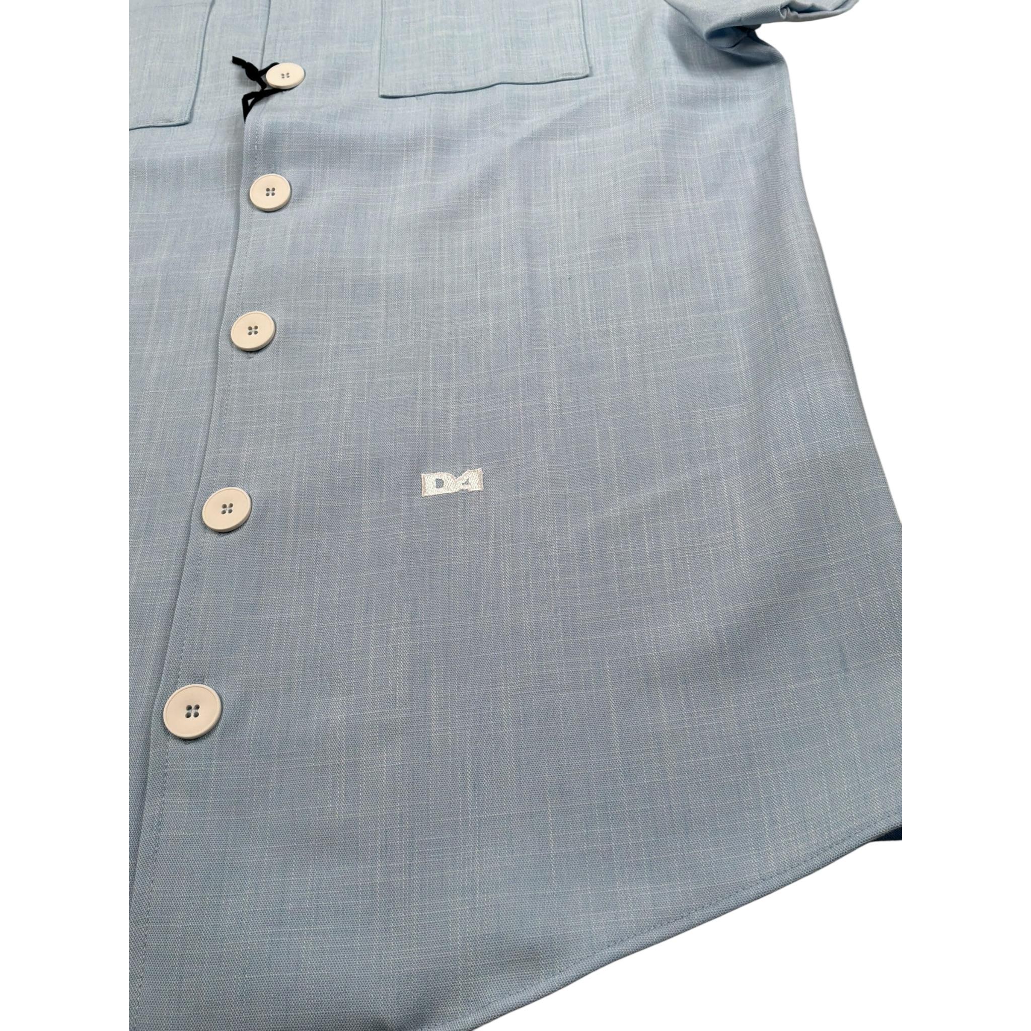 Daniele Alessandrini Camicia Mezza Manica Tinta Unita per Bambino 1236C002300 AZZURRO DANIELE ALESSANDRINI 