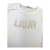 LIU JO shirt girocollo tinta unita con stampa Bianco/beige per Bambina GF4210 BIANCO/BEIGE LIU JO 