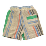 Daniele Alessandrini Bermuda Tinta Unita con Fantasia A Righe per Bambino 1296S00301J BEIGE DANIELE ALESSANDRINI 