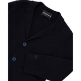 Emporio Armani Cardigan Tinta Unita con Logo per Bambino EB000299 BLU EMPORIO ARMANI 