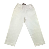 Dou Dou Solid Color Pants With Elastic Waist White For Boys