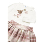 MAYORAL completo 2 pezzi shirt-gonna Bianco/rosa per Bambina 2927 BIANCO/ROSA MAYORAL 