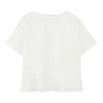 Michael Kors T-Shirt Girocollo Tinta Unita con Logo per Bambina R30321 BIANCO MICHAEL KORS 