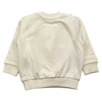 MOSCHINO felpa chiusa girocollo tinta unita con stampa in contrasto Panna per Neonato MDV0BNN PANNA MOSCHINO 