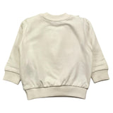 MOSCHINO felpa chiusa girocollo tinta unita con stampa in contrasto Panna per Neonato MDV0BNN PANNA MOSCHINO 