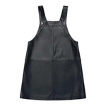 DIESEL salopette tinta unita in ecopelle Nero per Bambina J01937X NERO DIESEL 