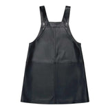 DIESEL salopette tinta unita in ecopelle Nero per Bambina J01937X NERO DIESEL 