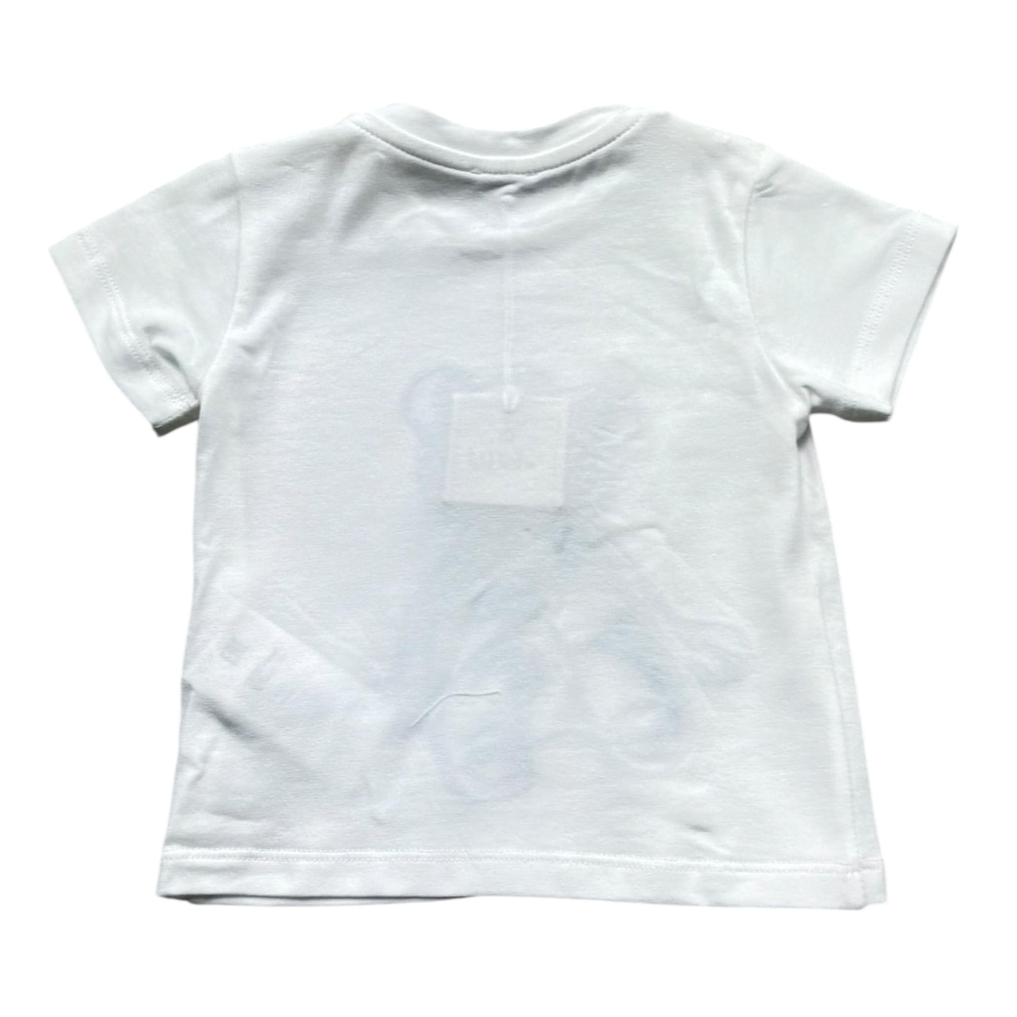 Le Bebe' T-Shirt Girocollo Tinta Unita con Stampa per Neonato LBB5420 BIANCO LE BEBE' 