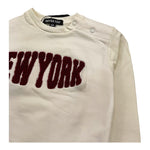NEVER TOO felpa chiusa girocollo tinta unita Panna per Neonato NT2204N PANNA NEVER TOO 